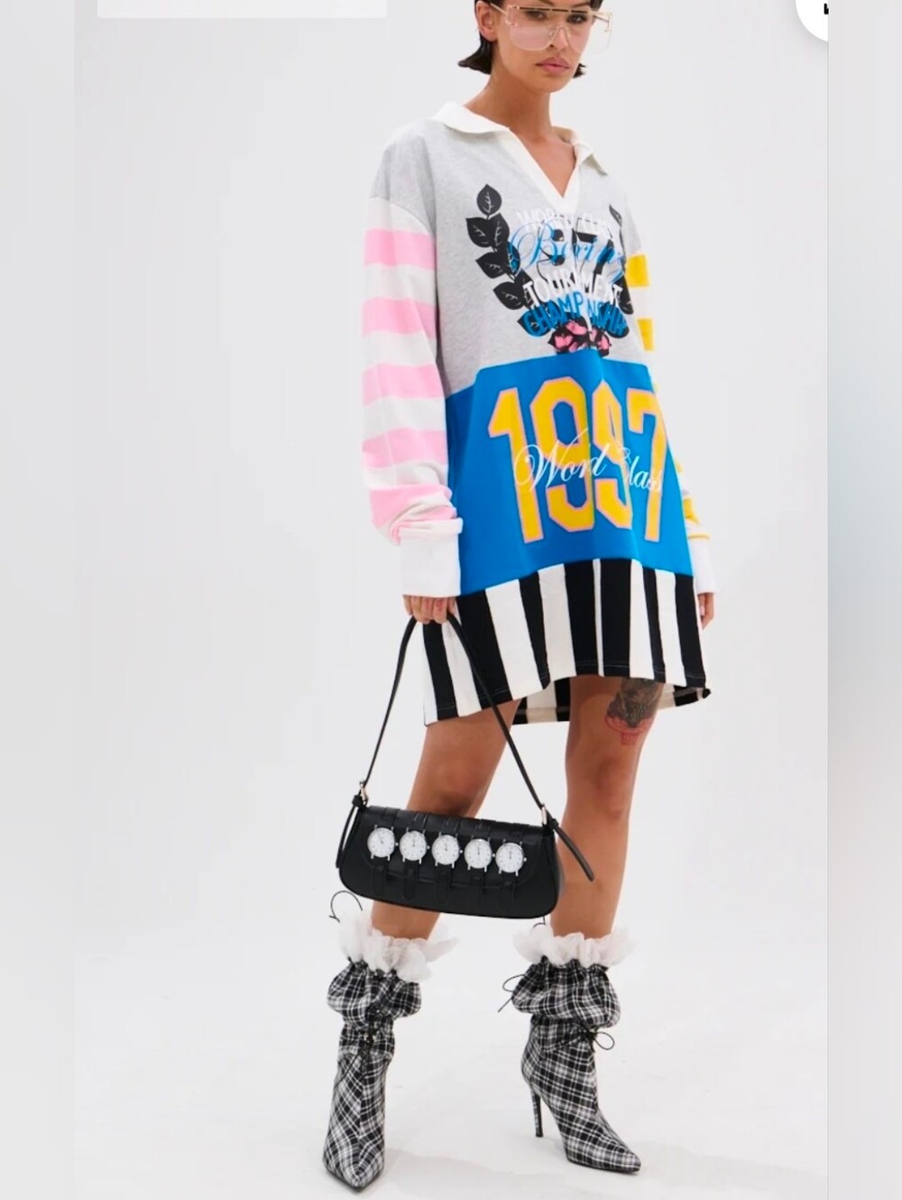 HERE FOR THE DRINKS PRINTED TSHIRT DRESS Sz XL
